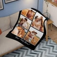 thumbnail image 2 of AISENIN Customized Blanket from Mom Dad Custom Photos Collage Throw Blanket with Pictures Text Personalized Bed Blanket Gifts for Boys Girls 5 sizes, 2 of 5