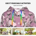 thumbnail image 4 of Salouo Rose Flowers Pattern Hoodie Sweatshirts for Women, Autumn Pullover Hoodie Workout Sweat Women's Long Sleeve Preppy Sweatshirts-Large, 4 of 7
