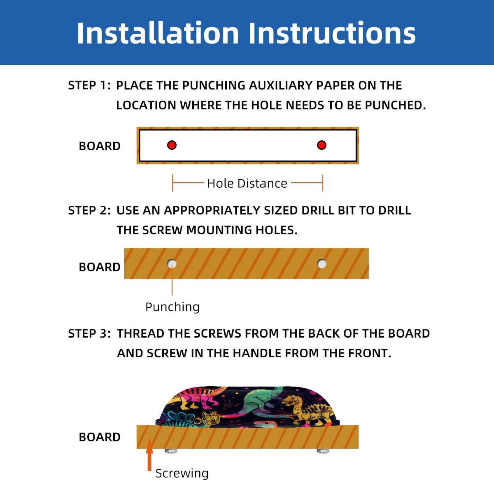 PhooArto 6 Pcs Cup Drawer Pulls, Colors Animal Dinosaur Pattern Shell Shape Handles Cabinet Knobs for Dresser Cupboard Closet Wardrobe with Screws