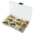 thumbnail image 1 of Graflsoa 282-Piece Brass Picture Hanging Kit with Gold Hooks, Nails, and Steel Wire Rope in Transparent Case for Easy Storage and Portability, 1 of 6