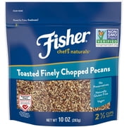 Fisher Toasted Finely Chopped Pecans, 10 Ounces, Unsalted, No Preservatives, Naturally Gluten Free, Non-GMO, Vegan