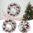 thumbnail image 2 of Tkrady Christmas Wreath,Christmas Wreath Berry Wreath Handmade Floral Front Door Rustic Wreath Flocked With Mixed Decorations Christmas Decorations, 2 of 6
