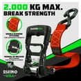 thumbnail image 2 of Rhino USA 1.6" x 15' Ratchet Strap Heavy Duty Kit w/ Safety S Hooks - 5,208lb Break Strength (Red 4pc), 2 of 7