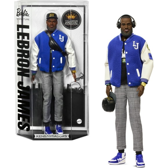 Barbie Signature LeBron James Kenbassadors Doll Collectible with Varsity Jacket Outfit & Accessories
