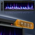 thumbnail image 3 of M optimized 60-inch Electric Fireplace Wall Mounted or Recessed, Ultra-Thin 4.2" Design with Remote Control, 12 Color Flame Effects, Adjustable Timer, 750W/1500W Heater, Log/Crystal, 3 of 7