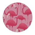 thumbnail image 2 of WYYP  Pink Flamingo Art Round Tablecloth,Stain Resistance Polyester Table Cloth Decorative Table Cover for Kitchen Dining Table Buffet Parties and ​Camping White, 2 of 7