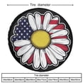 thumbnail image 2 of Camper Spare Tire Cover 14inch American Flag Daisy Weatherproof Wheel Protectors Patriotic Decorations Universal Fit for Trailers SUV Truck Camper Travel, 2 of 8