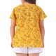 thumbnail image 4 of GRACE & GRANDEUR Camisa Blusa de Chiffon Floral de Manga Corta con Escote en Llave para Mujeres Talla Grande 4X Amarillo, 4 of 8