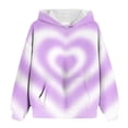 thumbnail image 5 of Ulanda Kids Cute Hoodies Gradient Tie Dye Printed Hoodie with Pockets Casual Pullover Hooded Sweatshirts for Girls Boys (Purple, 9-10 Years), 5 of 5