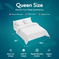 thumbnail image 2 of Sleepgram Supima 400 Thread Count Cotton Zippered Duvet Cover, Queen, White, 2 of 8