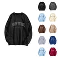 thumbnail image 1 of Chandail en Molleton pour Femmes New York 2026 Automne Hiver Décontracté Manches Longues Col Rond Graphique Chandail, 1 of 4
