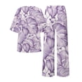 thumbnail image 5 of Summer Outfits For Women 2 Cotton Linen Set Oversized T Shirts Straight Leg Pant Plus Size Tracksuit, 5 of 5