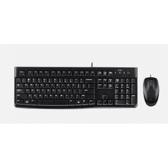 MK120 Wired USB Keyboard and Mouse Combo – Full-Size Keyboard with Optical Mouse, Black
