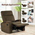 thumbnail image 5 of Costway Recliner Chair Single Sofa Lounger with Arm Storage & Cup Holder Coffee, 5 of 11
