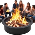 thumbnail image 1 of Qinaqin 60-Inch Outdoor Fire Pit Ring Resistente Carbon Steel para cm de ProfundidadIY In-Ground o Above-Ground, 1 of 7