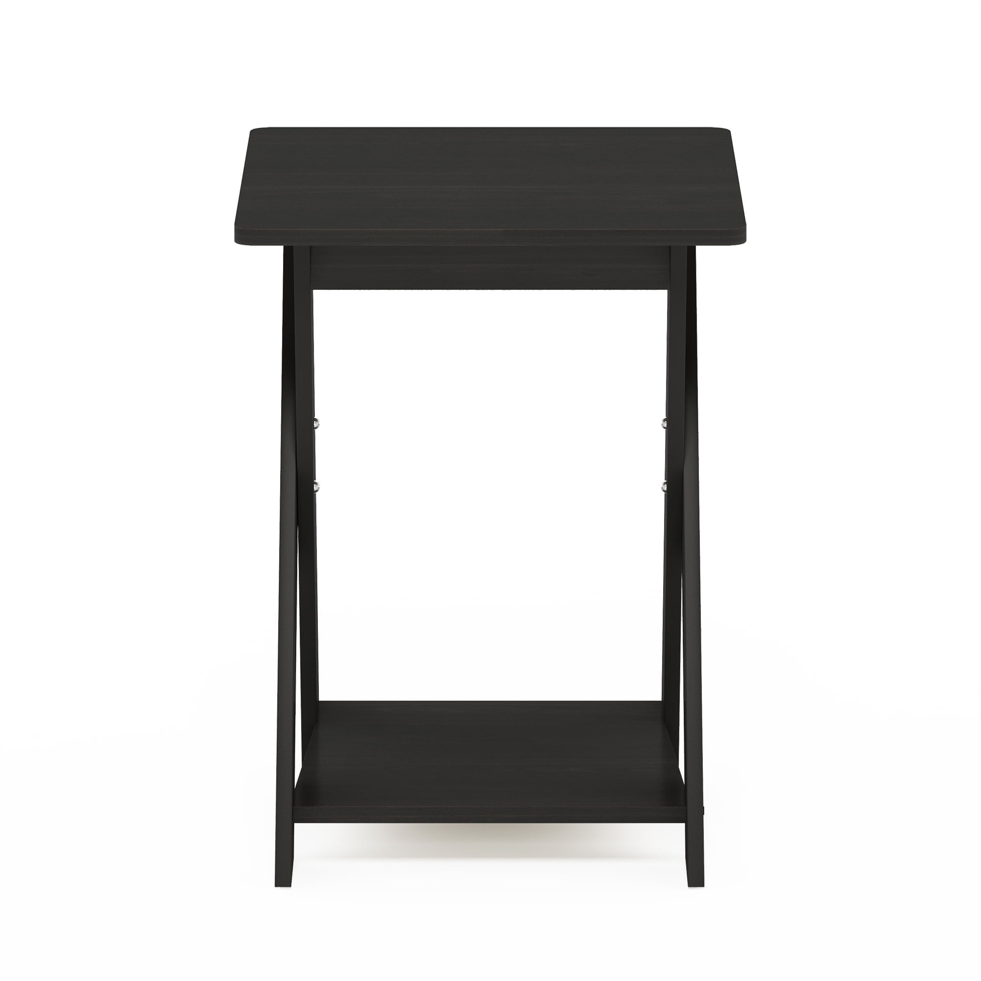 Furinno Modern Simplistic Criss-Crossed End Table, Side Table, Black Espresso