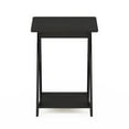 thumbnail image 2 of Furinno Modern Simplistic Criss-Crossed End Table, Side Table, Black Espresso, 2 of 5