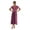 Purple-XL, variant on Elegant and Casual V-Neck Pleated Dress with Zipper and Back Tie Flowy Party Dresses