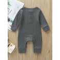 thumbnail image 4 of Newborn Baby Boy Girl Long Sleeve Knitted Romper Jumpsuit Overall Clothes Set, 4 of 5
