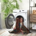 thumbnail image 4 of SAFAVIEH Journey Summer Tribal Machine Washable Area Rug, Charcoal/Red, 7'9" x 10', 4 of 13