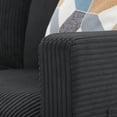 thumbnail image 6 of BSHTI Modern 72.64" L-Shaped Sectional Sofa with Movable Ottoman and Storage Pocket, 3-Seater Upholstered Couch for Living Room, Black, 6 of 12