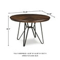 thumbnail image 7 of Signature Design by Ashley Centiar Round 45.5" Dining Table, Two-tone Brown, 7 of 7