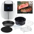 thumbnail image 1 of GoWISE USA GWAC22004 Freidora de aire digital 8 en 1 de 5.8 cuartos con kit de accesorios de 6 piezas + 100 recetas (blanco), QT, 1 of 5