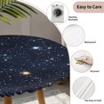 thumbnail image 3 of Blue Starry Sky Round Tablecloth for 55-60 Inch Tables, Fitted Table Cover with Elastic Edge, Universe Space Galaxy Night Star Waterproof Outdoor Table Cloth Protector for Patio Garden Dinner Picnic, 3 of 9