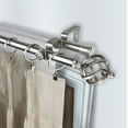 thumbnail image 2 of 13/16" Dia Adjustable 66-120 inch Double Curtain Rod with Jinx Finials - Satin Nickel,(4742-665), 2 of 3