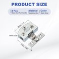 thumbnail image 2 of Uxcell Cabinet Glass Door Hinge, Steel, Zinc Alloy Clamp Frameless Clip Bright Silver, 2 of 7