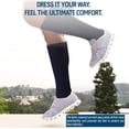 thumbnail image 3 of Diamond Star Diabetic Over the Calf, Non-binding Premium Cushion Cotton Knee High Comfortable Socks for Men (Navy - 6 Pairs, Sock size 10-13), 3 of 6