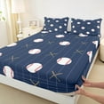 thumbnail image 3 of Manfei Baseball Bed Sheets Set Twin Size,Sports Theme Bedding Sets Twin Size,Blue White Bed Sheets Twin For Boys,Ultra Soft Room Decorative,3-Piece, 3 of 7
