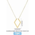 thumbnail image 2 of Ring Holder Necklaces Rhombus Pendant Ring Keeper Necklace Stainless Steel Wedding Rings Necklace for Wife Fiancee Nurse Ladies Gift Gold DIY, 2 of 9