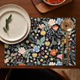 thumbnail image 5 of Pioneer Flower Floral Print Pattern Summer Placemats Table Placemats Set Of 4-Linen Kitchen Washable Placemats Table Mats 12x18 Inch Non-Slip Heat Resistant, 5 of 6