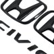 thumbnail image 2 of 1 par de insignias bordadas negras brillantes H+CIVIC FC FK adecuadas para pegatinas CIVIC FC FK 2015-2021, 2 of 4