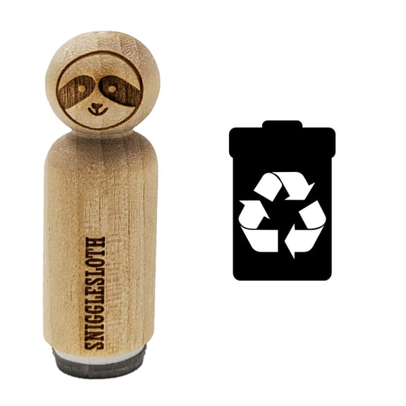 Recycle Can Solid Rubber Stamp for Scrapbooking Crafting Stamping - Medium 1 Inch