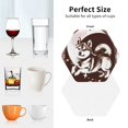thumbnail image 5 of Leather Coasters with Heat-resistant for Drinks, Vintage Husky Dog -标题2 Hexagon, 5 of 5