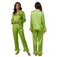 thumbnail image 2 of Rdhnmea Mommy and Me Christmas Pajamas Matching Sets Long Sleeve Lapel V Neck Button Down Tops and Elastic Waist Pants Xmas Sleeepwear Loungewear, 2 of 8