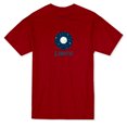 thumbnail image 1 of Moon At Space Graphic And "Lunatic" Quote Underneath Men's Cardinal Red T-shirt, 1 of 1