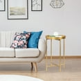 thumbnail image 7 of Homebeez Metal Side Table,Round End Table With Tray,Modern Sofa Side Table,Bedside Night Stand,Gold, 7 of 7