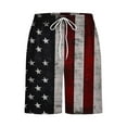 thumbnail image 5 of cllios 4th of July Mens Big and Tall Swim Trunks American Flag Print Quick Dry Bathing Suits Swimwear Drawstring Athletic Board Shorts with Pockets, 5 of 5