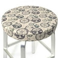 thumbnail image 5 of Salouo Compass And Mountains In Bicycle Wheels Pattern Bar Stool Cushion Cover, Round Crease-Resistant Stretchy Dustproof Stool Seat Slipcover for Bar Round Chair-12 inch, 5 of 6