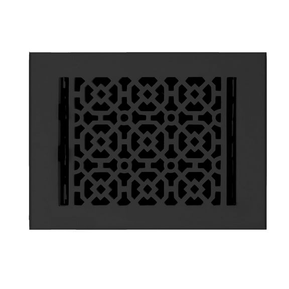 Achtek Air Supply Vent 6"x 9" Duct Opening (Overall 7-1/2" x 10-3/4") Solid Cast Aluminum Register Cover | Powder Coated