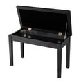thumbnail image 4 of Kadyn Solid Wood PU Leather Padded Piano Bench Keyboard Seat-Black, 4 of 7