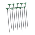 thumbnail image 1 of Estacas de acero galvanizado Colamx para tienda de campaña 10 piezas 25 cm x 5 cm Verde, 1 of 8