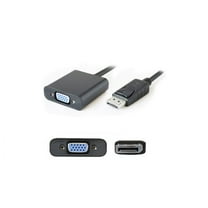 AddOn 8in DisplayPort 1.2 to VGA Male to Female Black Adapter Cable