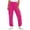 Hot Pink, variant on DYTTDG Women's Drawstring Elastic Waist Cargo Jogger Pants, Solid Color Loose Fit Casual Sweatpants with Side Cargo Pockets