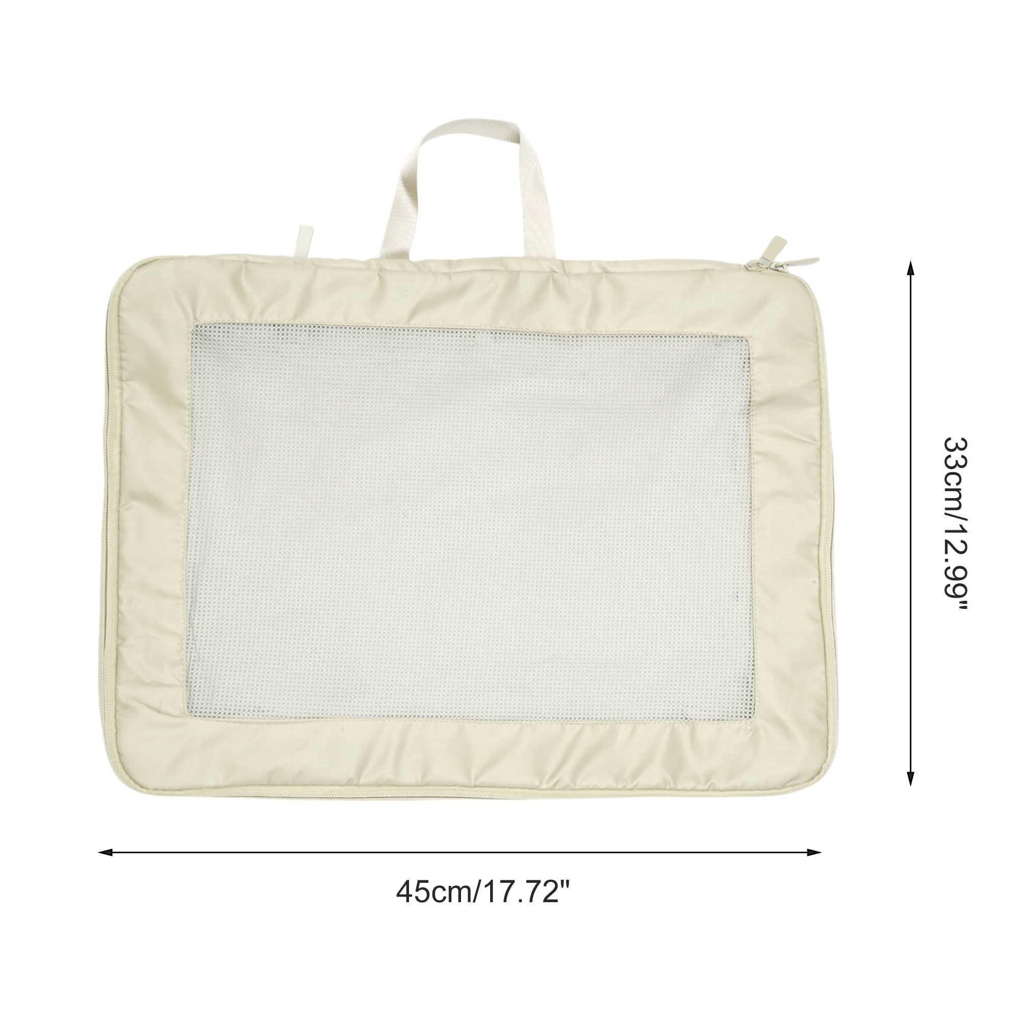 Unique Bargains Portable Packing Cube 1pc Organizer Beige 17.72"x4.72"x12.99"