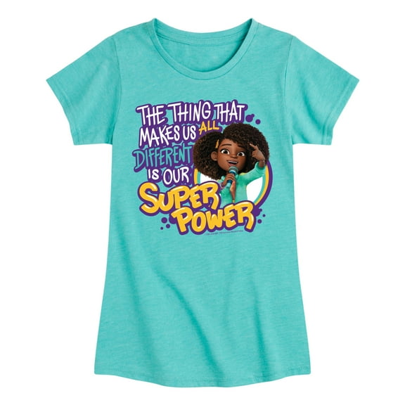 Karma's World - Our Super Power - Toddler And Youth Girls Fitted Short Sleeve Graphic T-Shirt