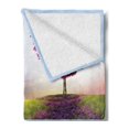 thumbnail image 2 of Nature Soft Flannel Fleece Throw Blanket, Heart Shaped Trees in 4 Seasons of Year Love and Adoration Themed Illustration, Cozy Plush for Indoor and Outdoor Use, 50" x 60", Multicolor, by Ambesonne, 2 of 5